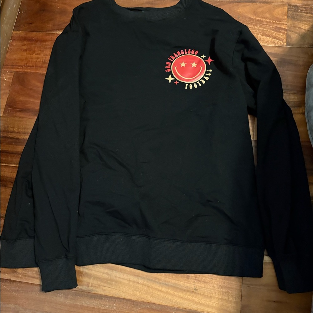 Black San Francisco Football Brock purdy Sweatshirt crewneck size 2xl (1031)